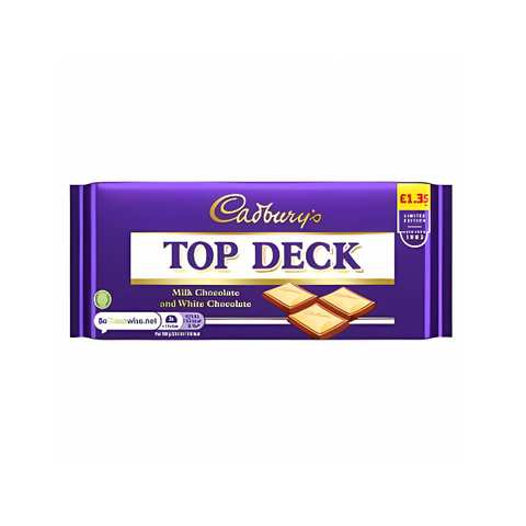 Cadbury's Limited Edition Top Deck Milk Chocolate and White Chocolate 95g