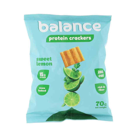 Balance Premium Snack Protein Crackers, Sweet Lemon Taste 70g