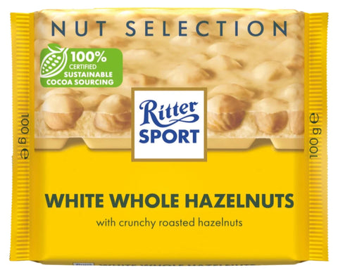 Ritter Sport White Chocolate Whole Hazelnuts 100g