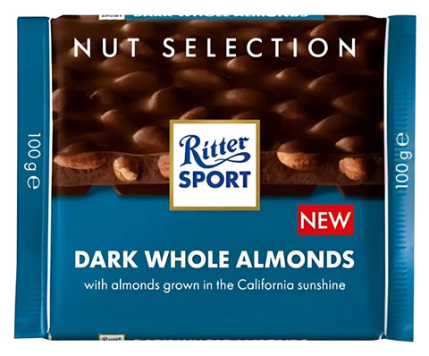 Ritter Sport Dark Chocolate Whole Almonds 100g