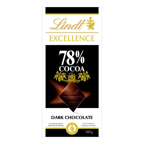 Lindt Excellence 78% Dark Chocolate Bar 100g