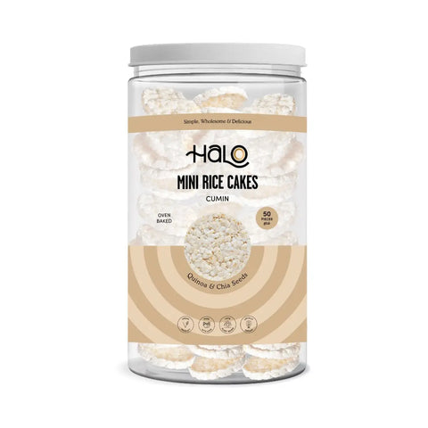 Halo Mini Rice Cakes Cumin in a jar 100g