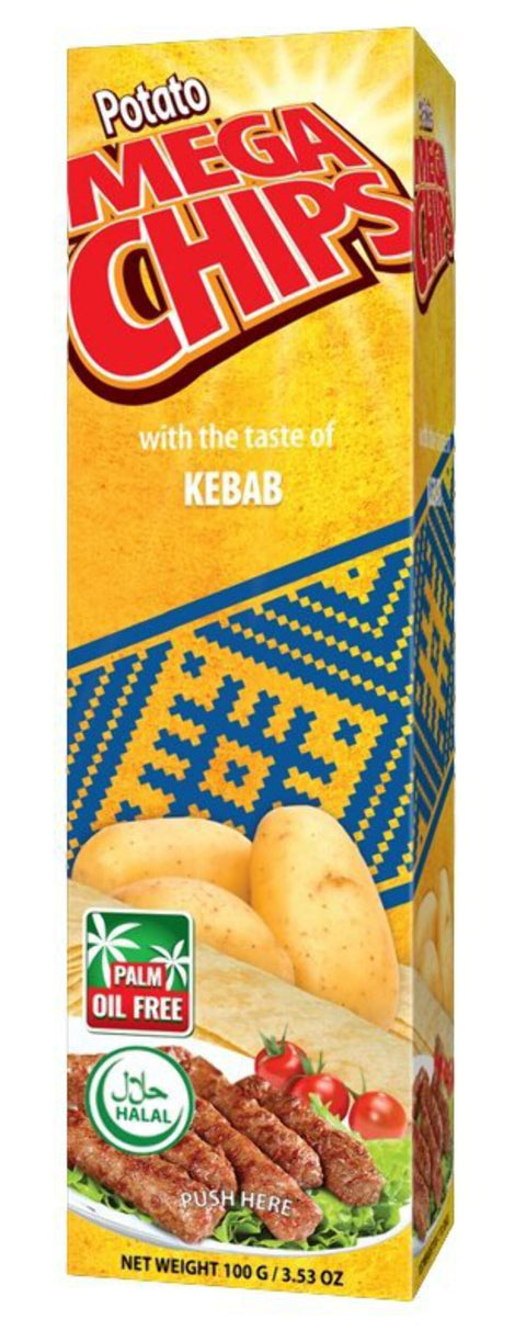 Mega Chips Natural Potato Chips Kebab 50g