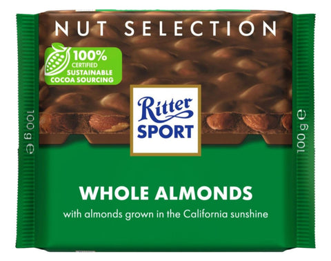 Ritter Sport Whole Almonds Chocolate 100g