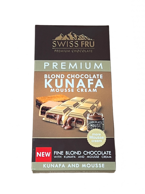 Swiss FRU Premium Blond chocolate Kunafa Mousse cream 150g