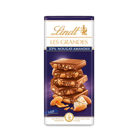Lindt Le Grand 33% Milk Chocolate with whole Almonds, Nougat & honey 150g