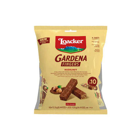 Loacker Gardena Hazelnut Fingers 10 Fingers 125g