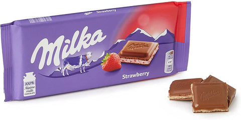 Milka Strawberry Chocolate 100g