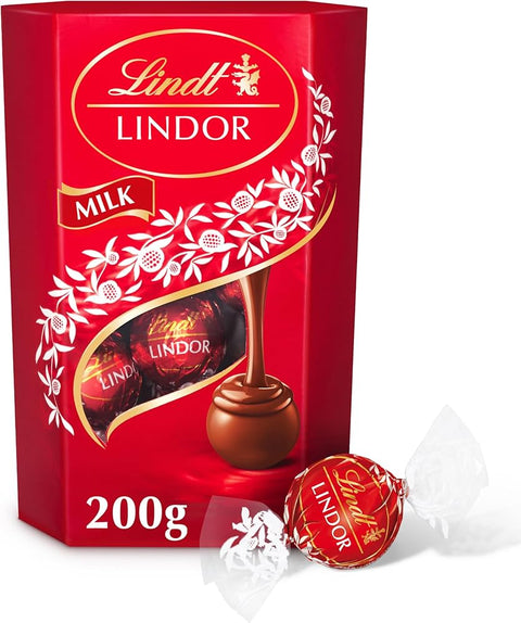 Lindt Lindor Milk Chocolate Truffles Box 200g