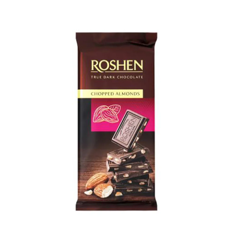 Roshen Dark Chocolate Chopped Almonds 85g