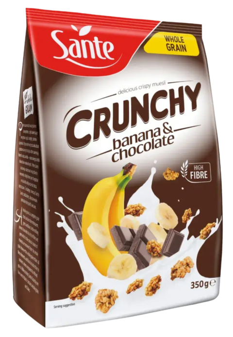 Sante Crunchy Bananas & Chocolates 350g