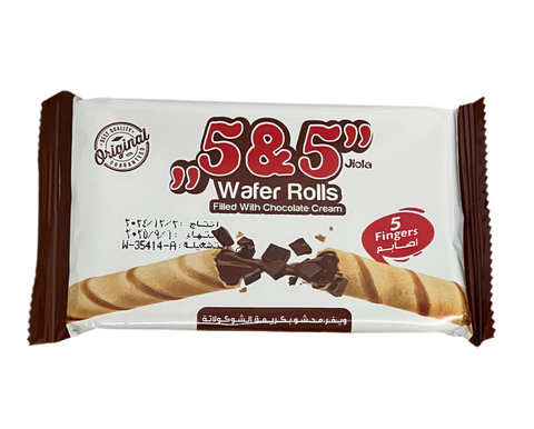 5&5 Gold Wafer Rolls filled with Chocolate cream