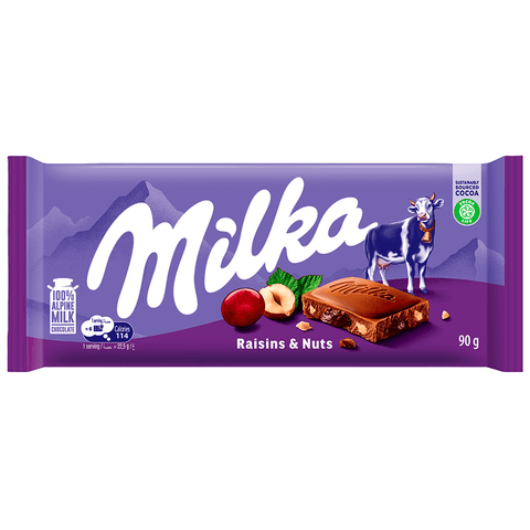 Milka Raisins & nuts Chocolate 90g