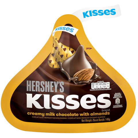 Hersheys Kisses Creamy Milk Chocolates with Almonds 146g