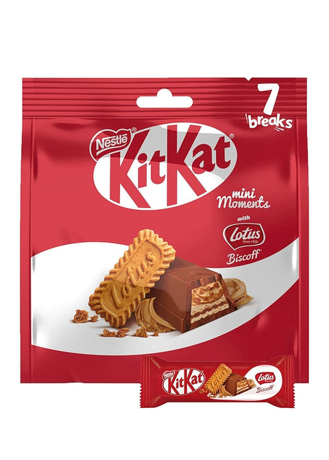 Red KitKat packaging with a white background