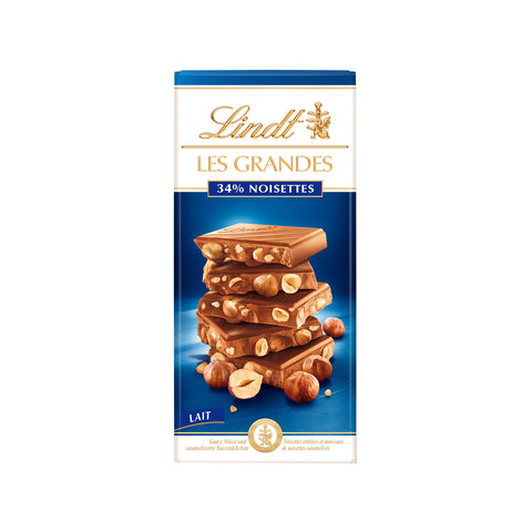 Lindt Les Grandes 34% Noisettes Milk Chocolate 150g