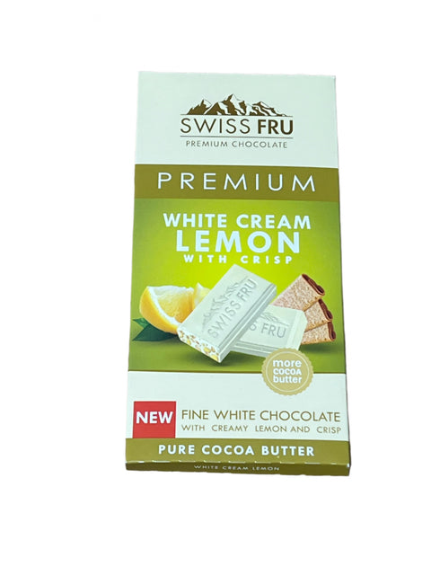 Swiss FRU Premium White Cream Lemon with crisps 100g