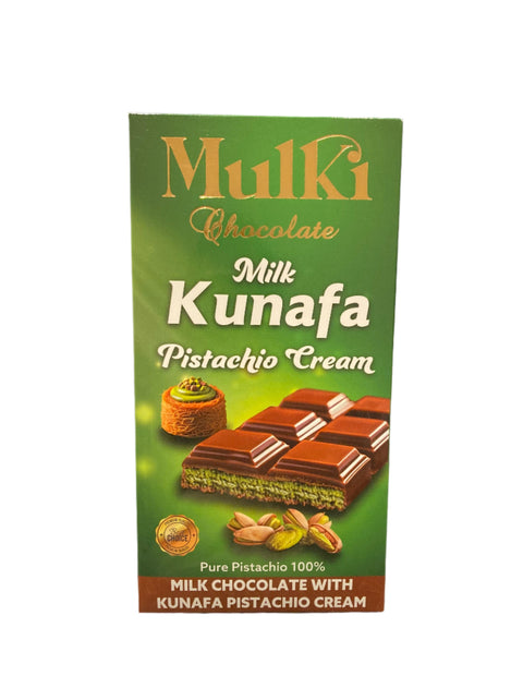 Mulki Milk Kunafa Pistachio Cream Chocolate 170g