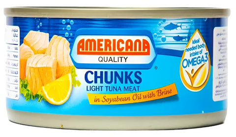 Americana Chunks Light Tuna Meat In Sunflower Oil 140g