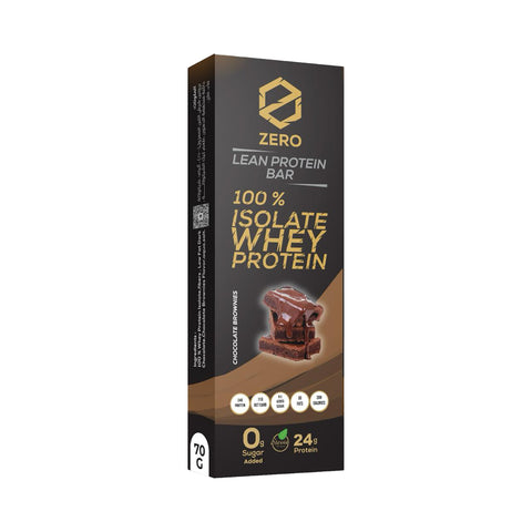 Zero Protein Bar Chocolate Brownies, 24g Proteins, 70g