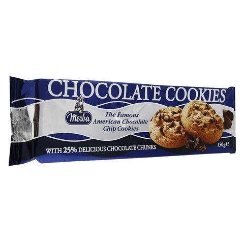 Merba Chocolate Cookies with 25% Delicious Chocolate Chunks 175g