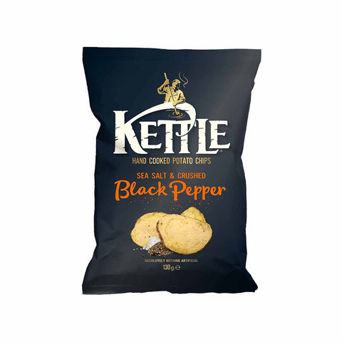 Kettle Chips Sea Salt & Crushed Black Pepper 130g