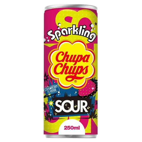 Chupa Chups Sparkling Sour Strawberry Flavour 250ml