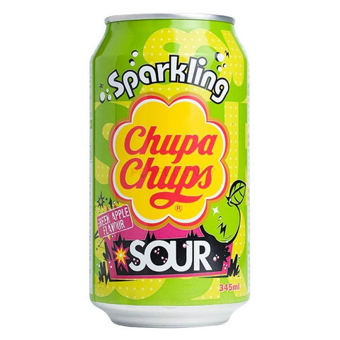 Chupa Chups Sparkling Sour Apple Flavour 345ml