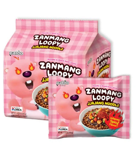 Paldo zanmang loopy Jjajang Intense Spicy Flavour Noodles 110g
