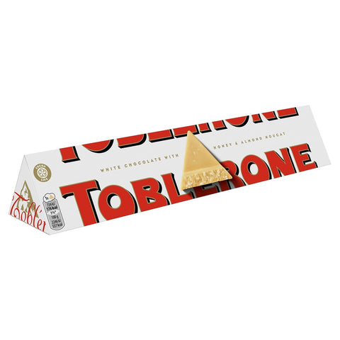 Toblerone White Chocolate with Honey & Almond Nougat 100g