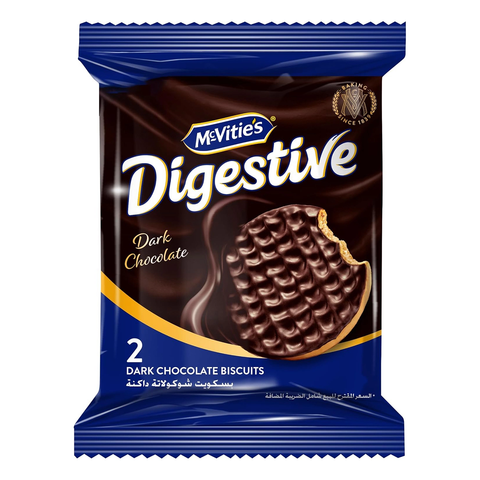 McVitie's Digestive Dark Chocolate Biscuits 28g pack of 12pieces