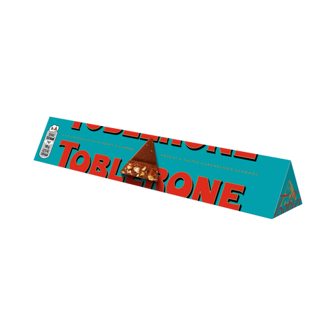 Toblerone Chocolate with Honey & Almond Nougat & Salted Caramel Almonds 100g